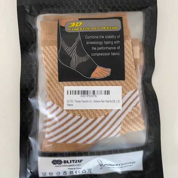 Blitzu Performance Compression Foot Sleeves, size L-XL, New in Original Package - Picture 3 of 7